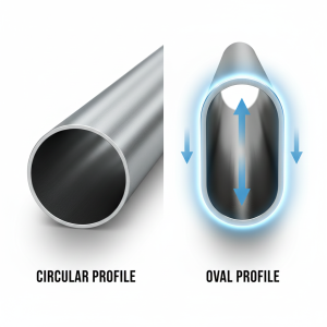 لوله پروفیل بیضی vs لوله دایره ای