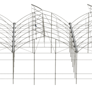 سازه گلخانه اسپانیایی گاتیک (Gothic) | حجم هوای بالا، تخلیه برف و میعانات